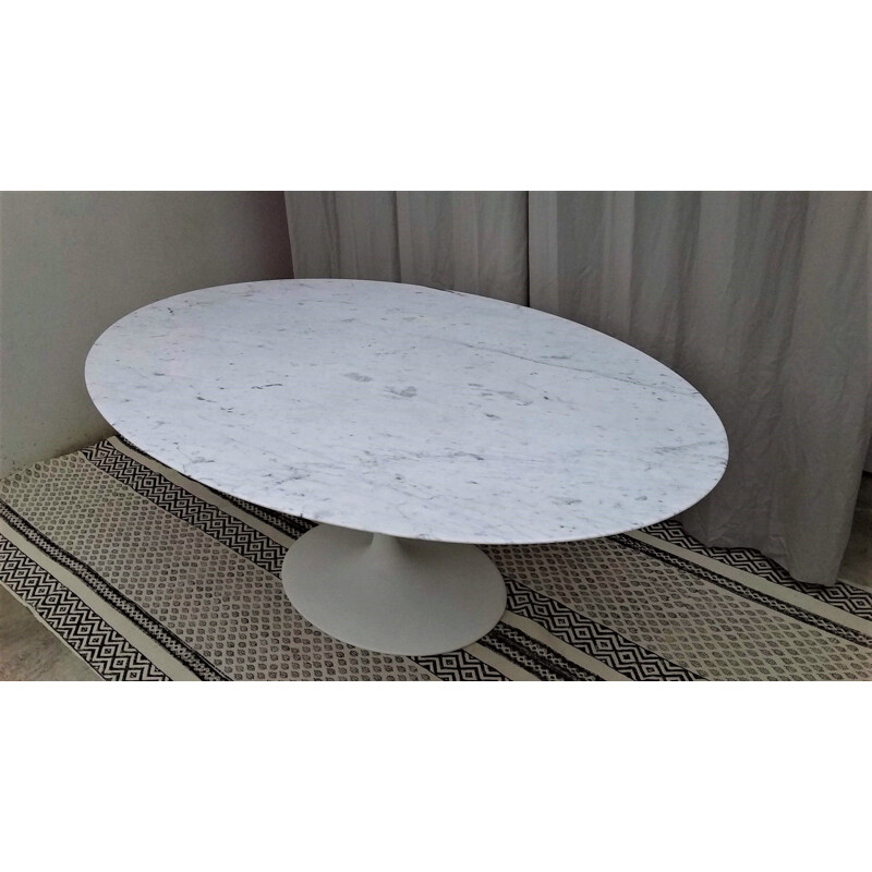 Dining Table Tulip Knoll marble Carrara, Eero Saarinen