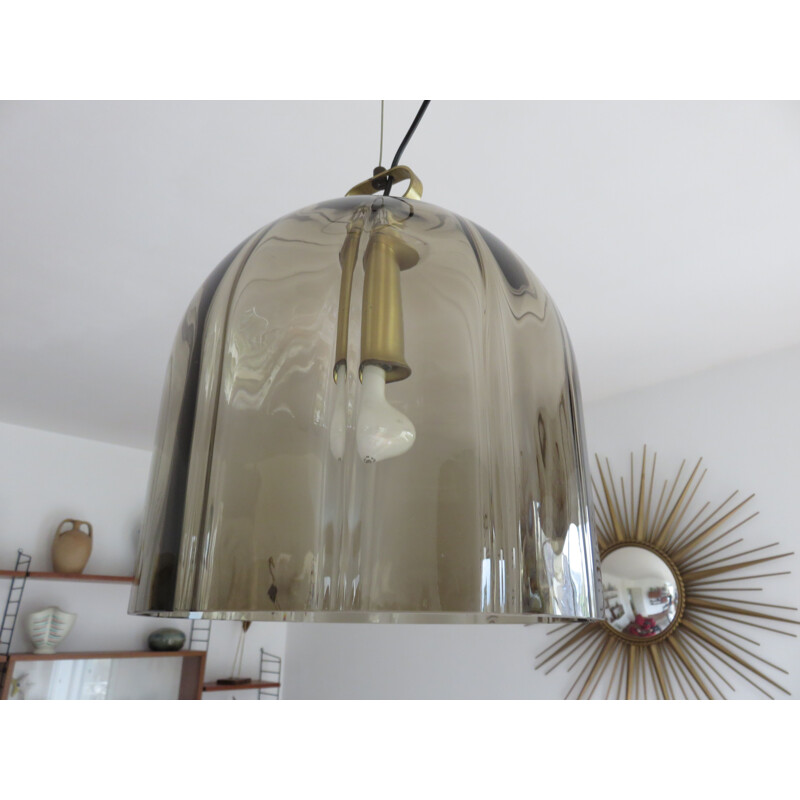 Vintage German pendant lamp in glass by Peill & Putzler