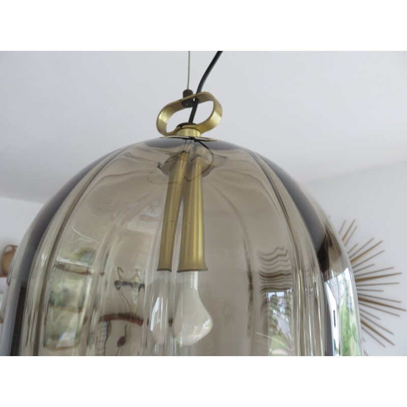Vintage German pendant lamp in glass by Peill & Putzler