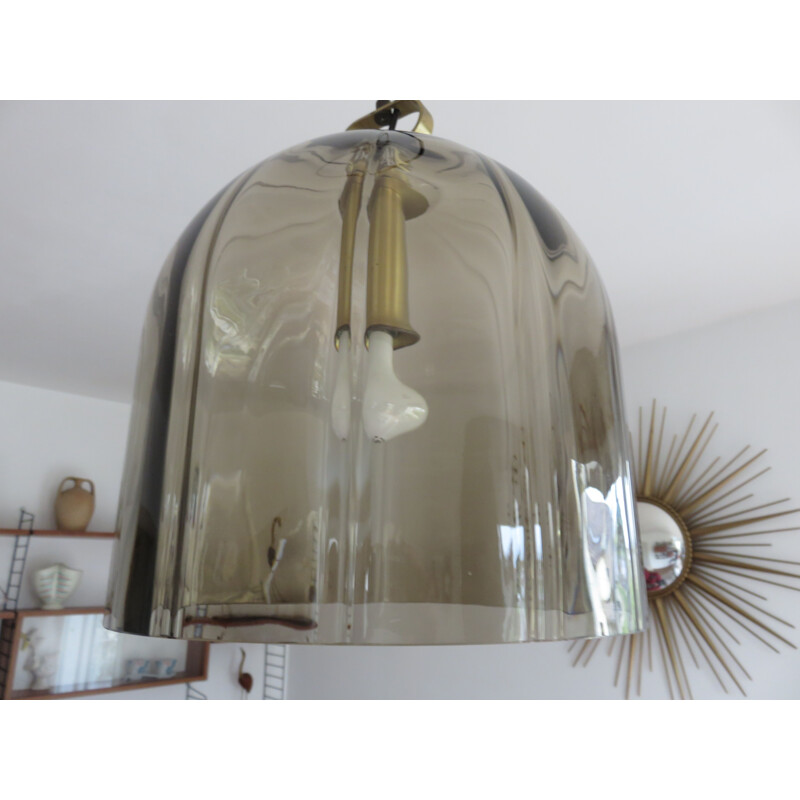 Vintage German pendant lamp in glass by Peill & Putzler