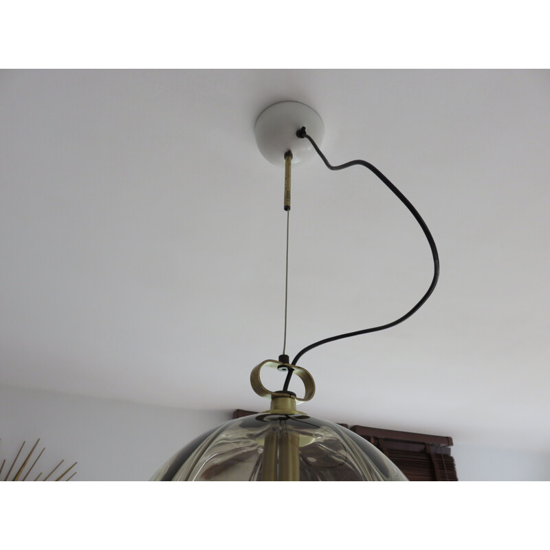 Vintage German pendant lamp in glass by Peill & Putzler