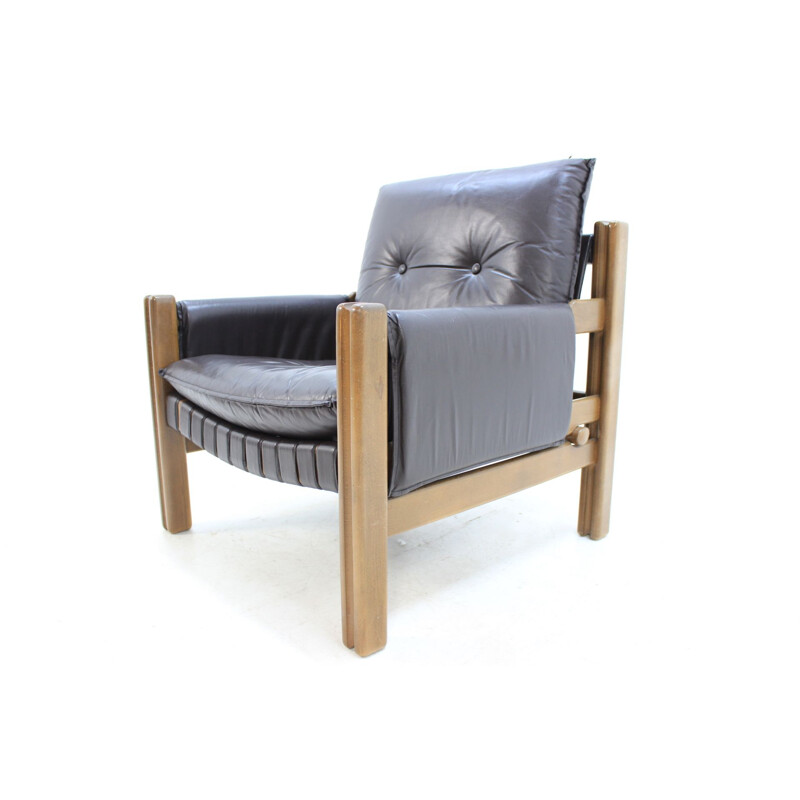 Skandinavischer Vintage-Sessel aus Leder
