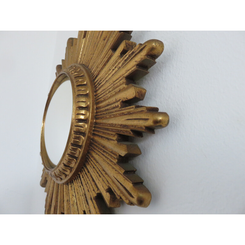 Vintage French mirror "Golden Sun"