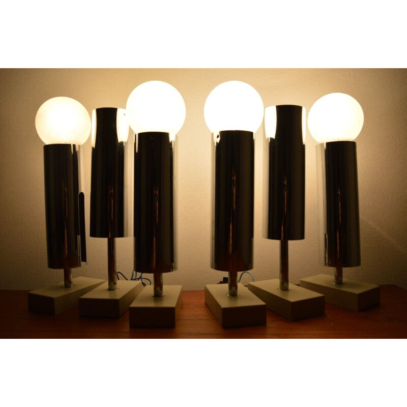 Set of 6 vintage wall lamps by Motoko Ishii