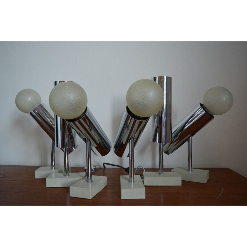 Set of 6 vintage wall lamps by Motoko Ishii