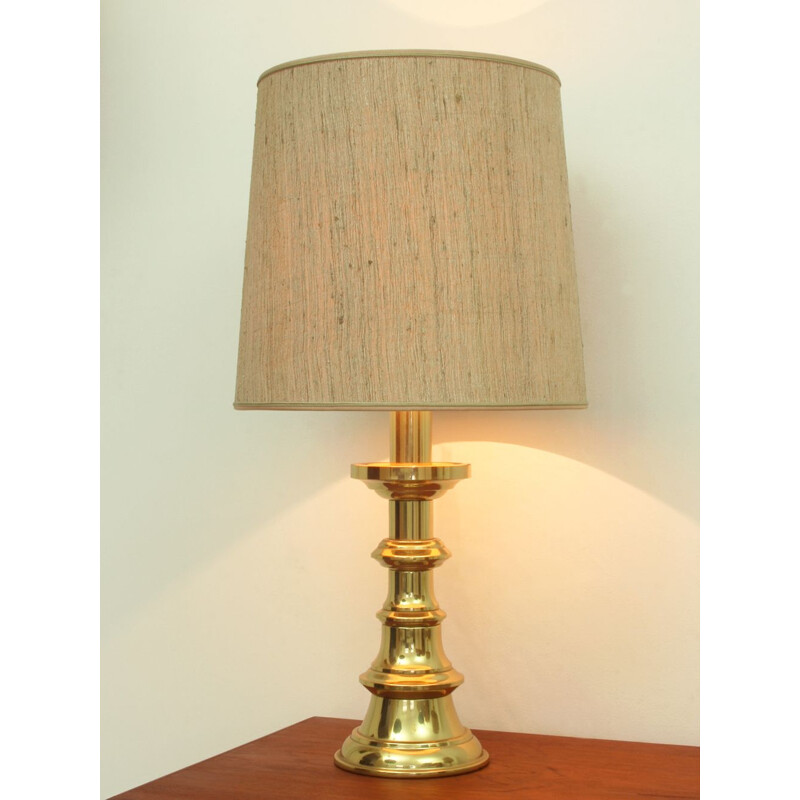 Set of 2 vintage German table lamps in brass by Kaiser Leuchten