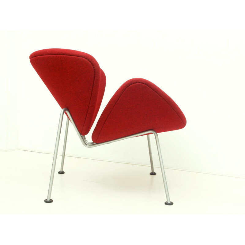 Early Dutch Red Lounge Chair Model Orange Slice by Pierre Paulin for Artifort
