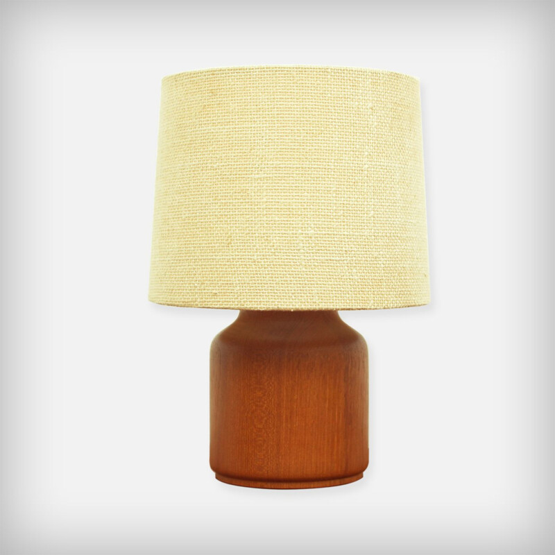 Small Danish Desk Lamp in Solid Teak