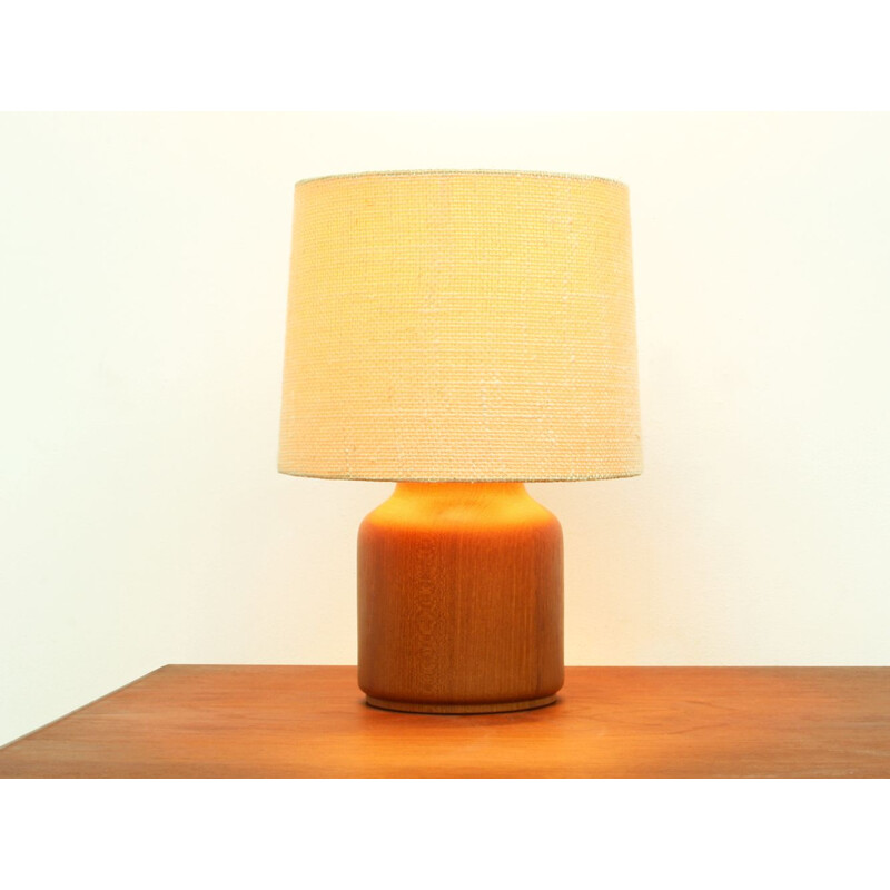 Small Danish Desk Lamp in Solid Teak