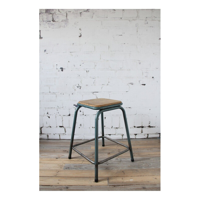 Set of 2 industrial stools by Gaston Cavaillon for Mullca