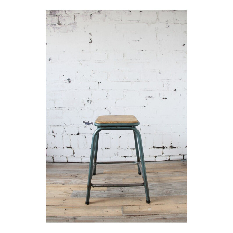 Set of 4 industrial stools by Gaston Cavaillon for Mullca