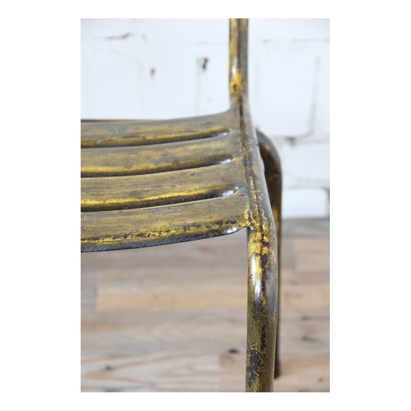 Set of 3 yellow french bistro chairs