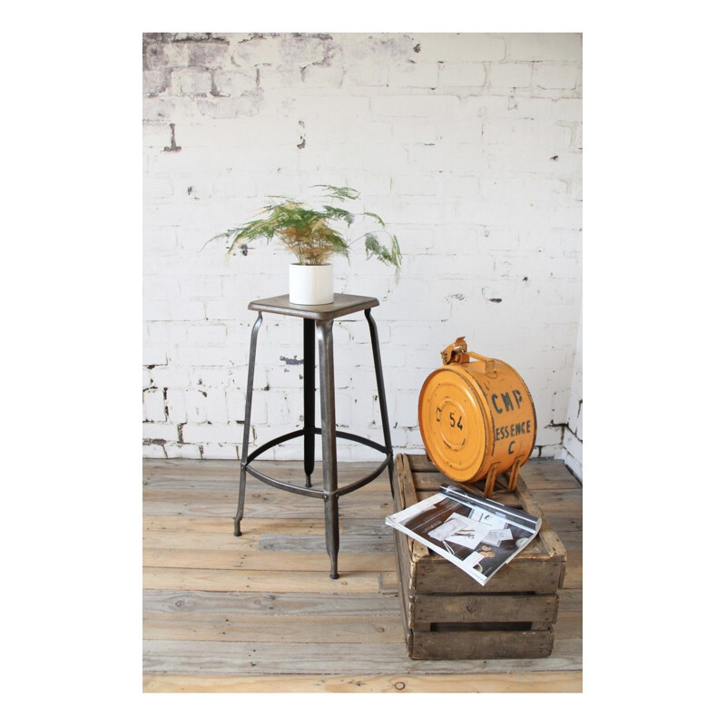 Vintage grey stool for Nicolle