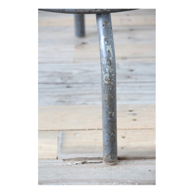 Grey french adjustable stool