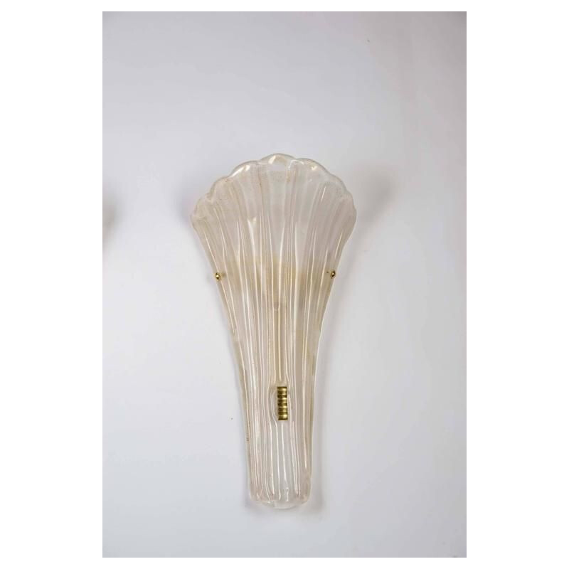 Set of 4 vintage wall lights in Murano glass