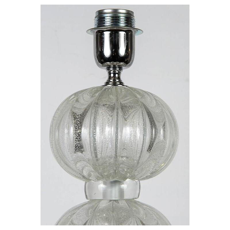 Paire de lampes italiennes vintage en verre de Murano