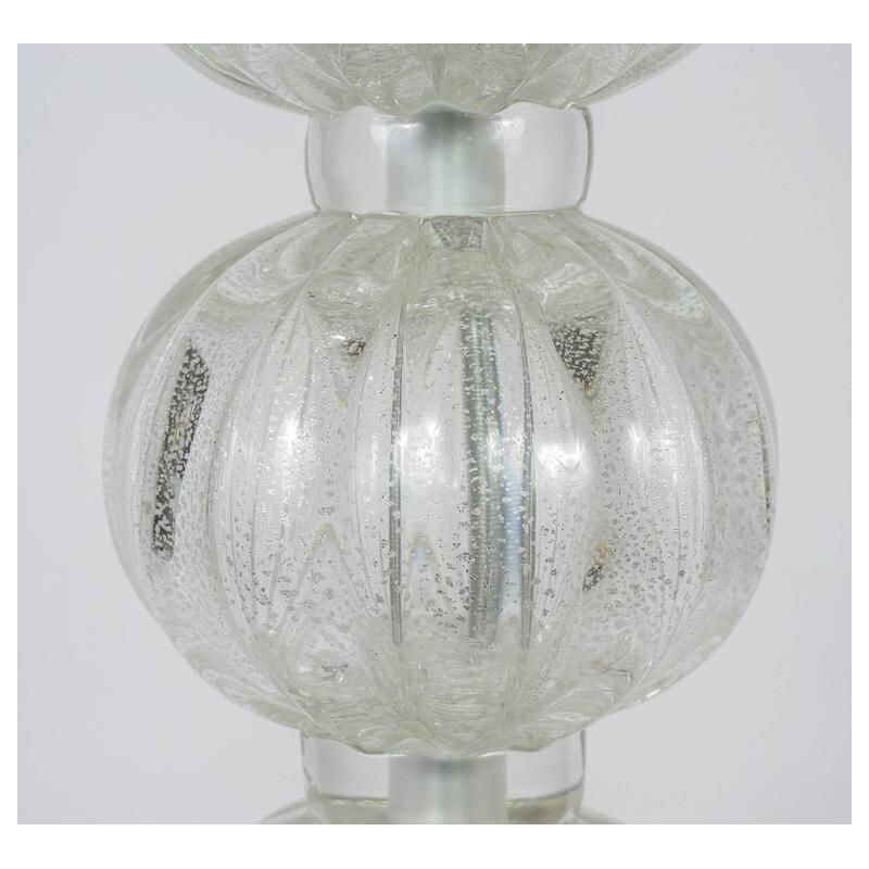 Pair of vintage Italian table lamps in Murano glass