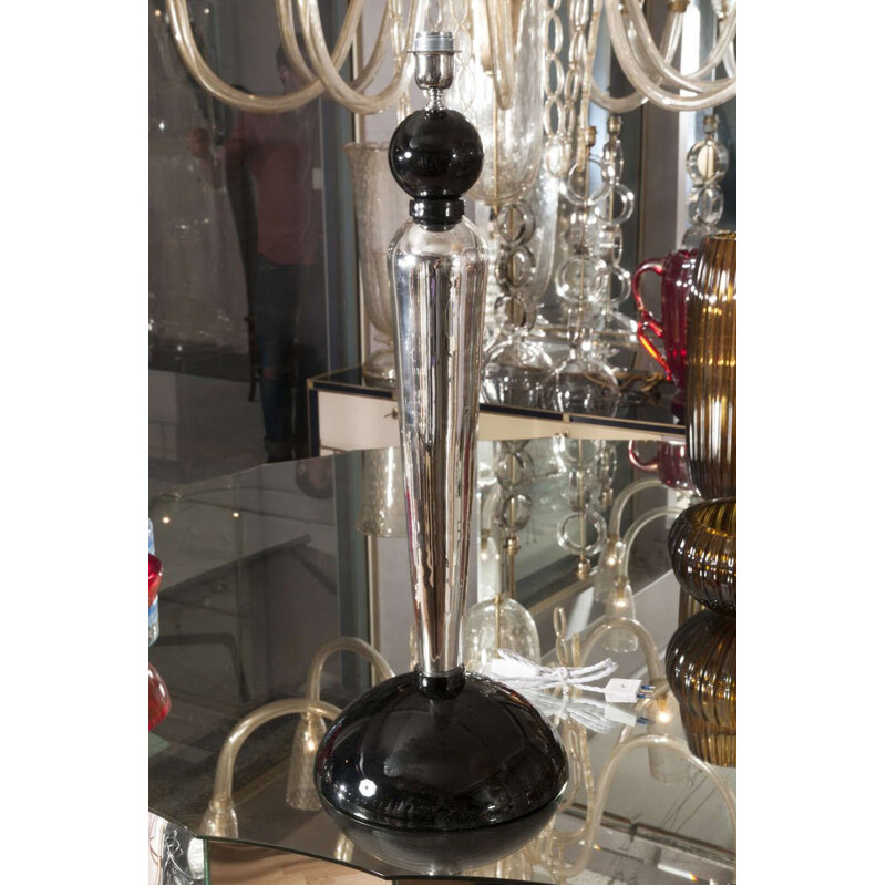 Paire de lampes vintage en verre de Murano signée Toso