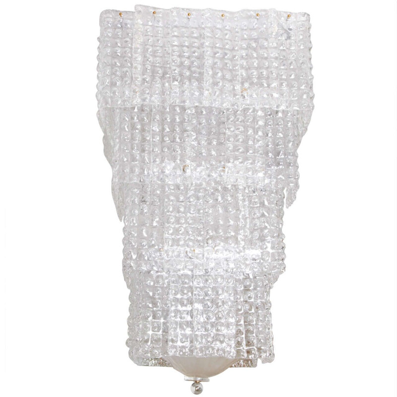 Vintage square chandelier made of Murano glass 1970