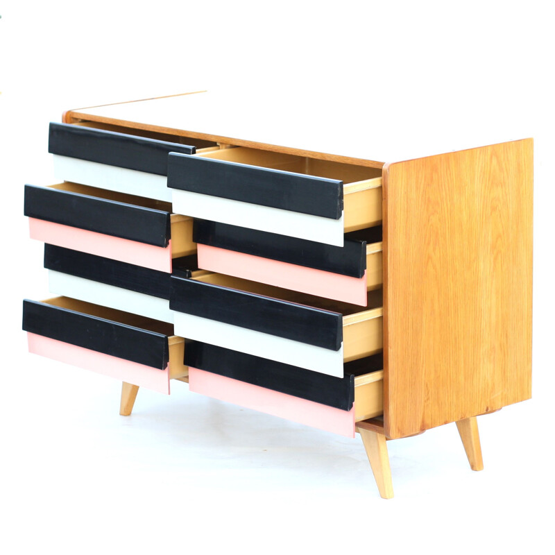 Vintage chest of drawers U-453 by Jiri Jiroutek 1965