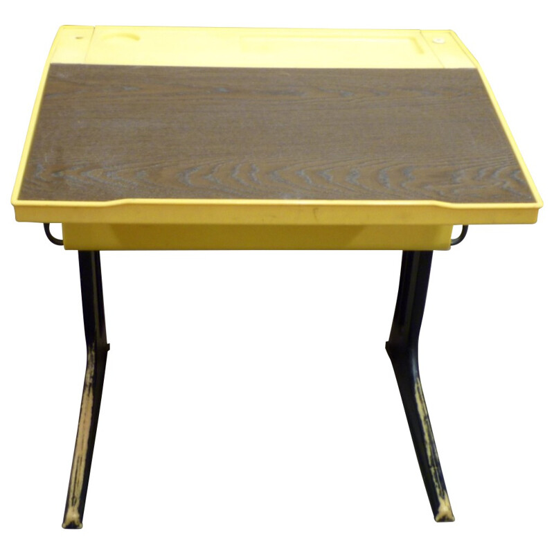 Vintage Adjustable desk in wood, edition Flototto by Luigi Colani - 1970s