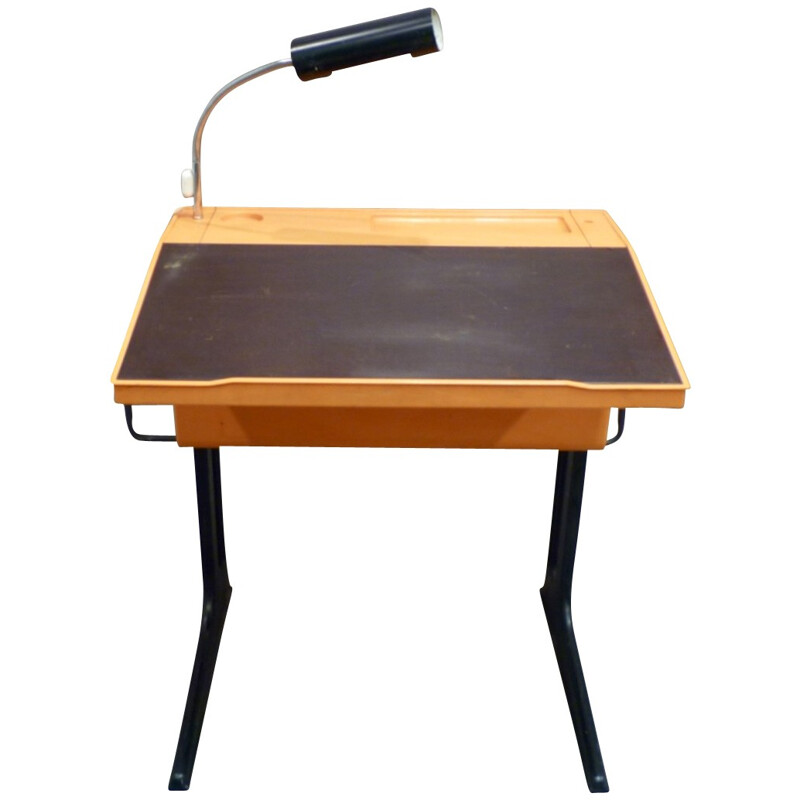 Adjustable desk in wood, metal and plastic, Luigi COLANI, edition Flototto - 1970s