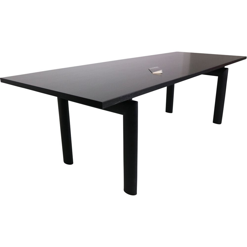 LC6 black dining Table by Le Corbusier for Cassina