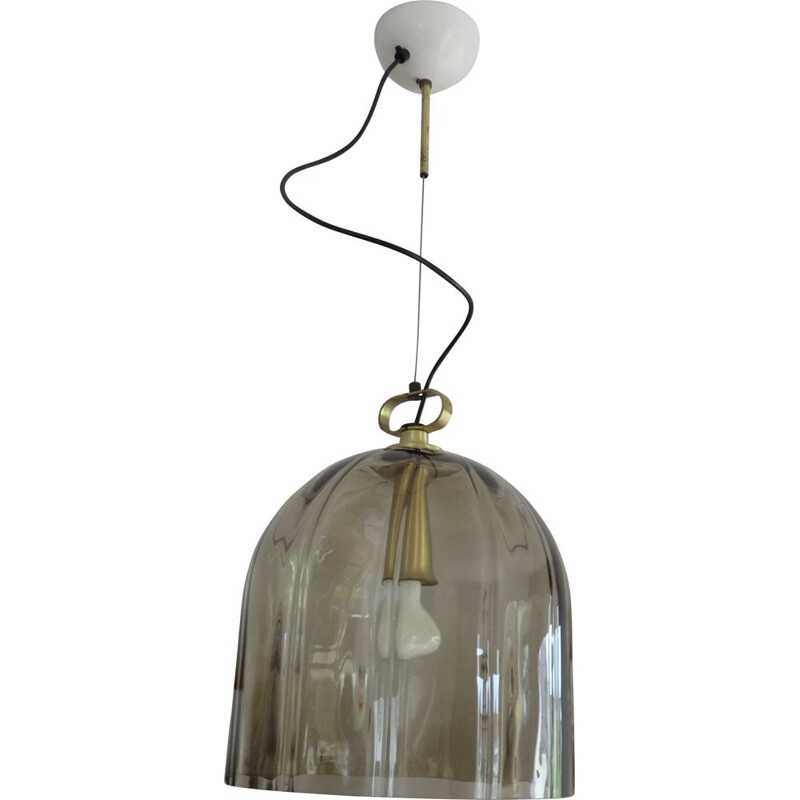 Vintage German pendant lamp in glass by Peill & Putzler