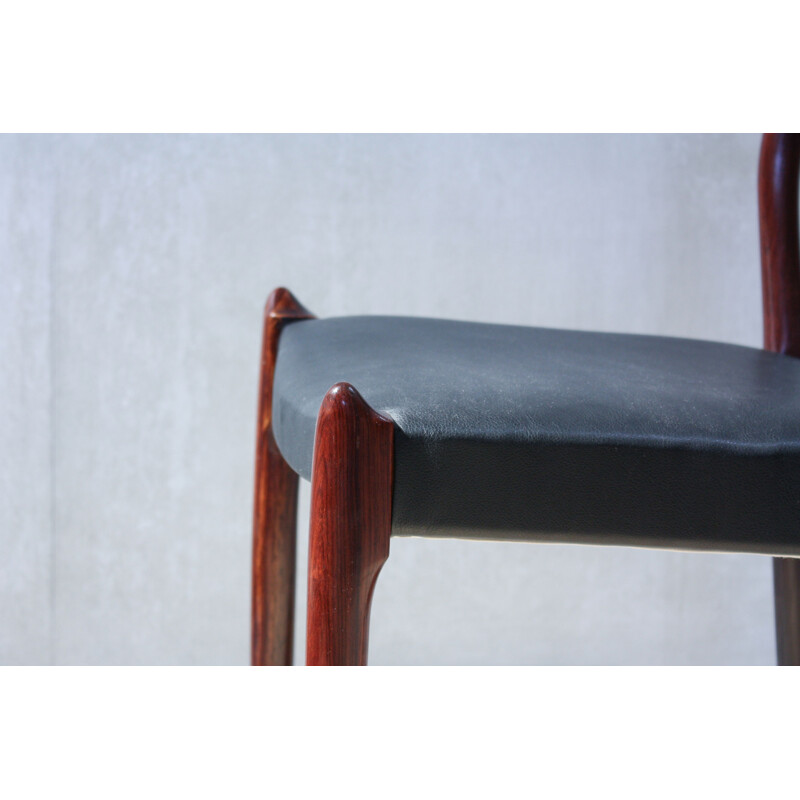 Suite de 6 chaises à repas vintage "Modèle 78" en palissandre par Niels O. Møller pour J. L. Møllers Møbelfabrik