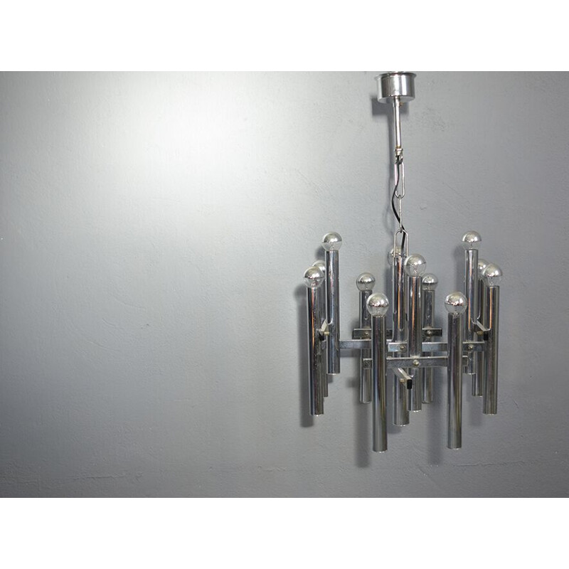 Vintage chandelier by Gaetano Sciolari for Boulanger