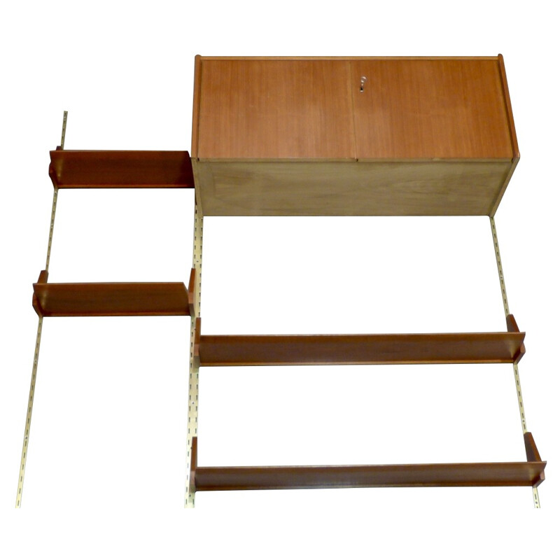  Modular shelves in teak and metal - 1950s