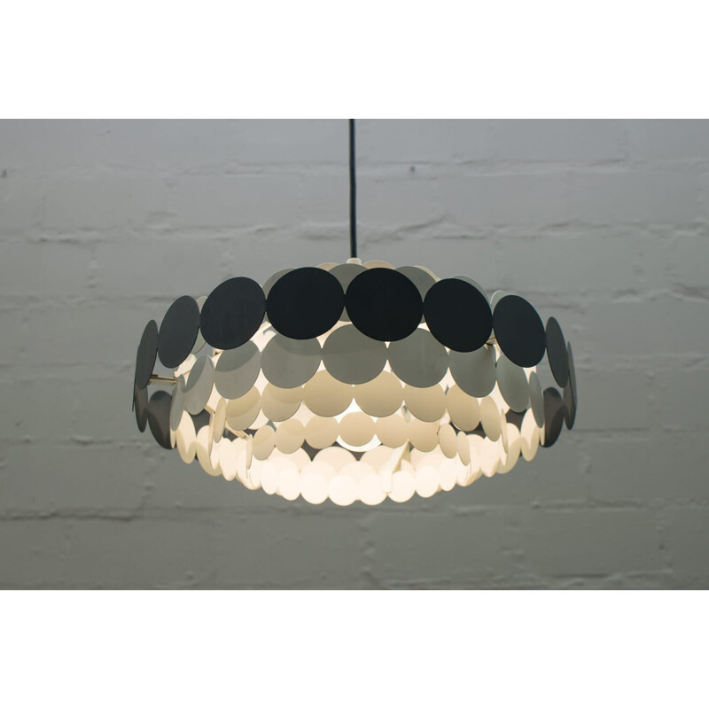 Vintage geometric pendant lamp by Doria Leuchten