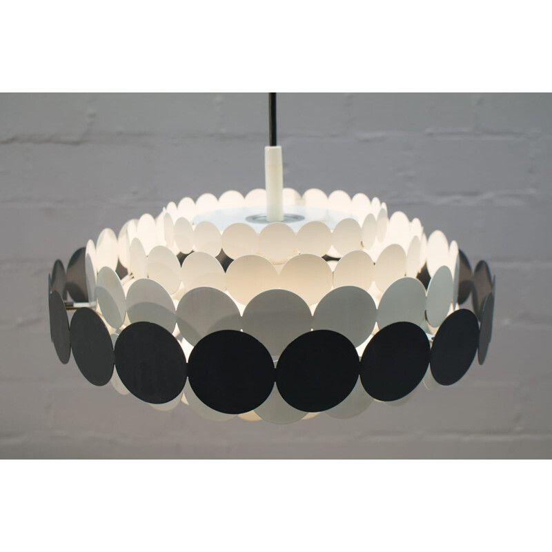 Vintage geometric pendant lamp by Doria Leuchten