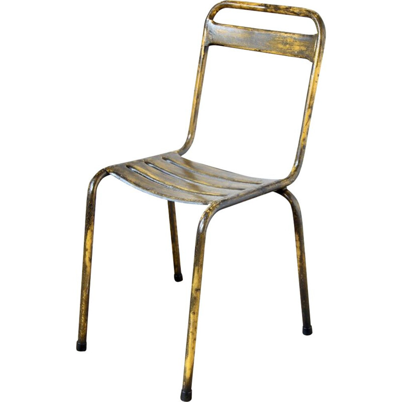 Set of 3 yellow french bistro chairs