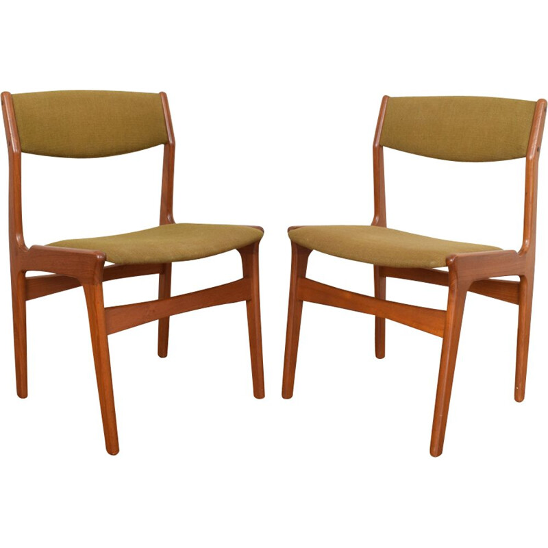 Set of 2 vintage dining chairs in teak by Nova