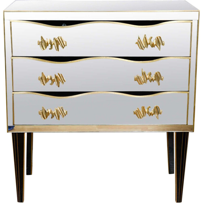 Italian chest of drawers with mirrors 1969