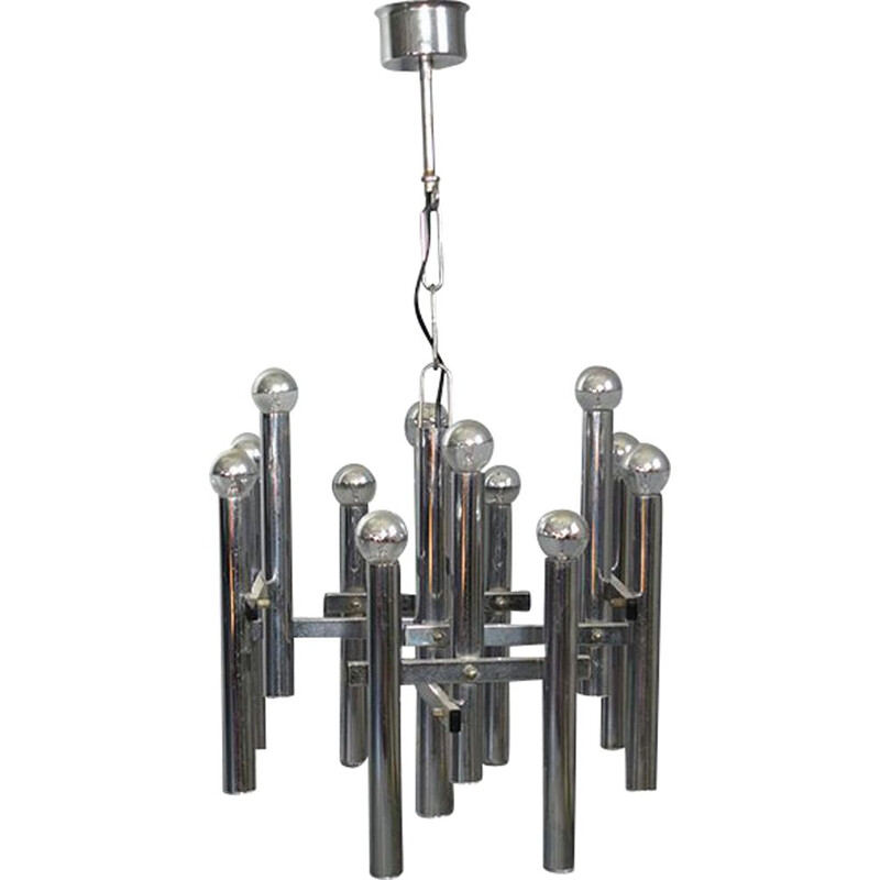 Vintage chandelier by Gaetano Sciolari for Boulanger