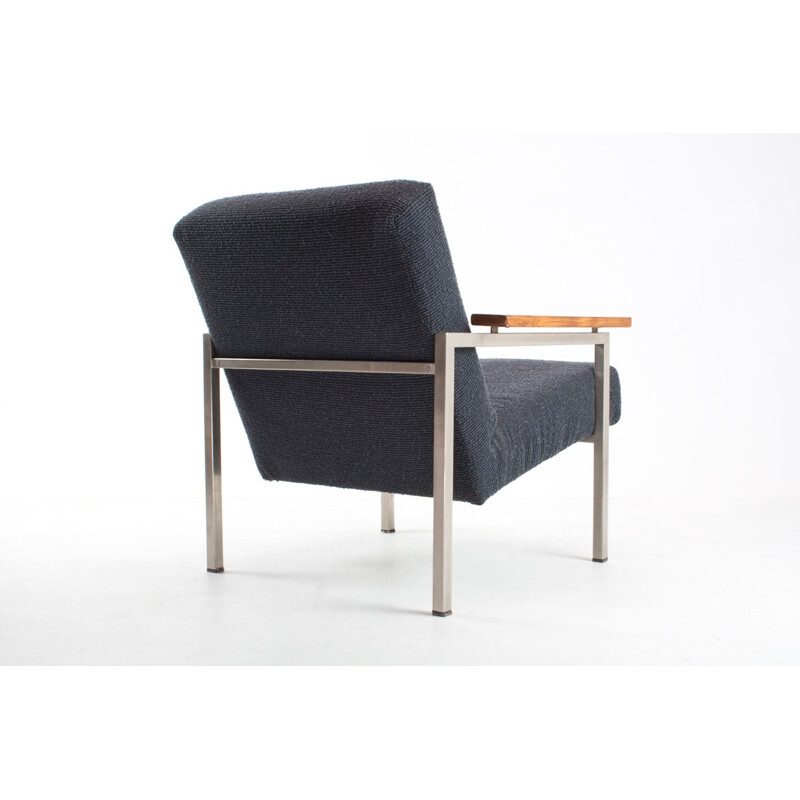 Easy chair model 30 in fabric, metal and beechwood, Gijs VAN DER SLUIS - 1960s