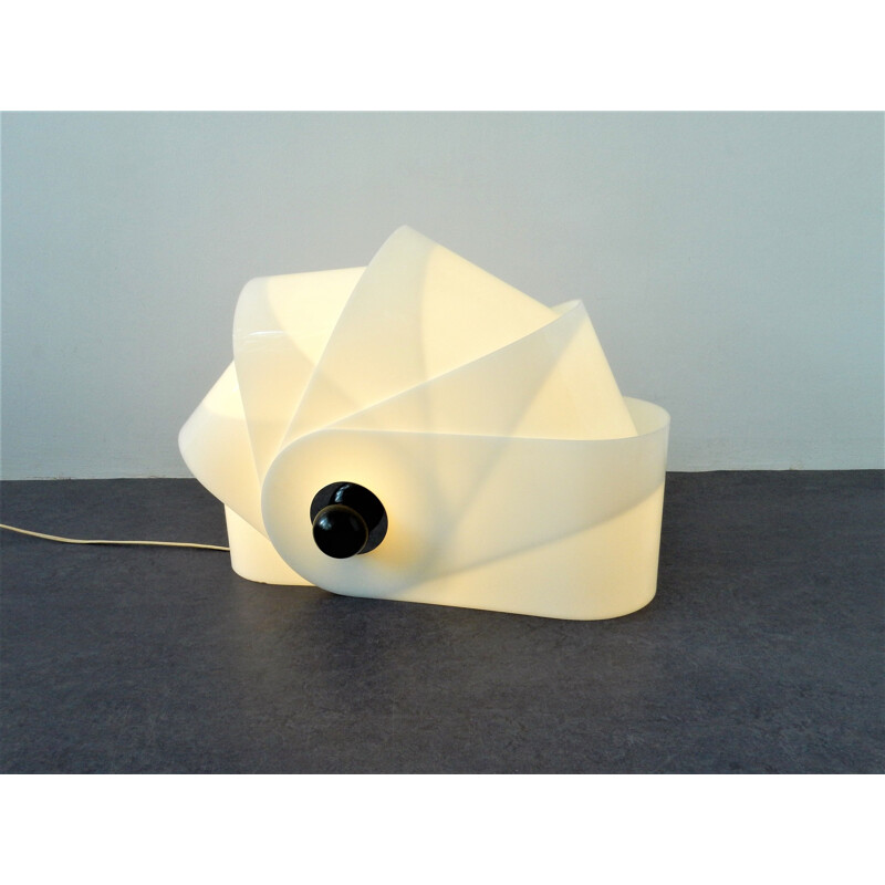 Lampadaire Blanc "Gherpe" acrylique par Superstudio pour Poltronova