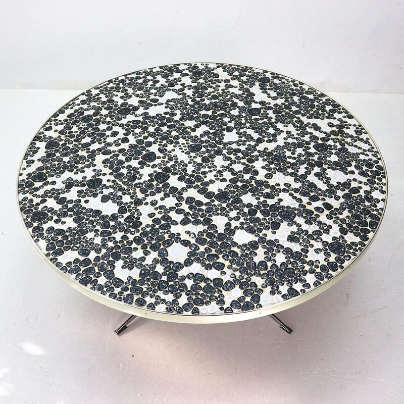 Vintage black and white Pebble Coffee Table