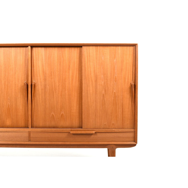 Vintage danish highboard in teak by Gunni Omann