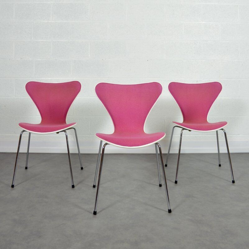 3 vintage chairs Arne Jacobsen for Fritz Hansen 1990 vintage