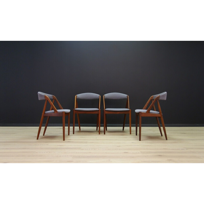 Ensemble de 4 chaises vintage scandinaves Kristiansen 1970