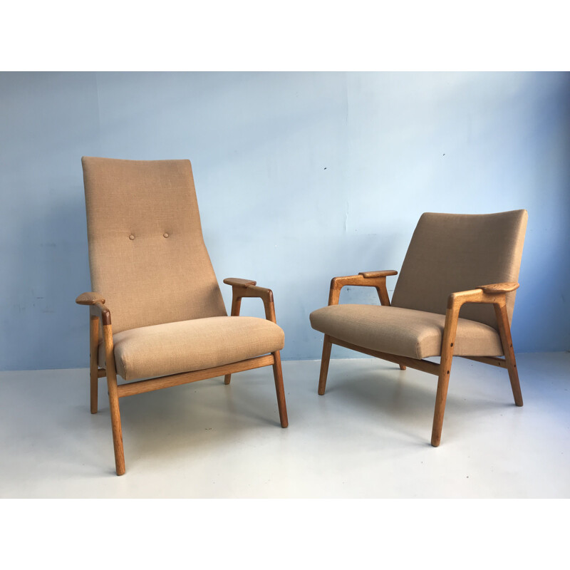Ensemble de 2 fauteuils vintage Ruster par Yngve Ekström 1960