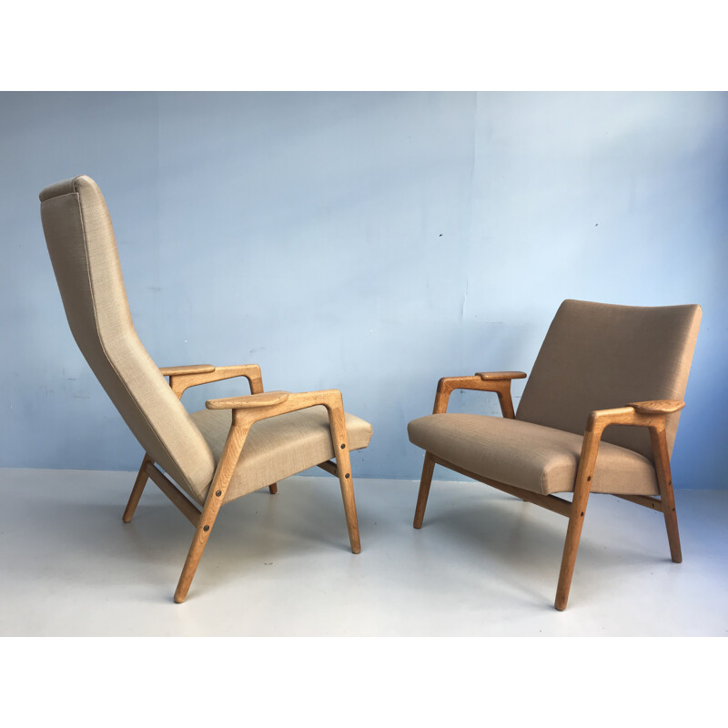Ensemble de 2 fauteuils vintage Ruster par Yngve Ekström 1960