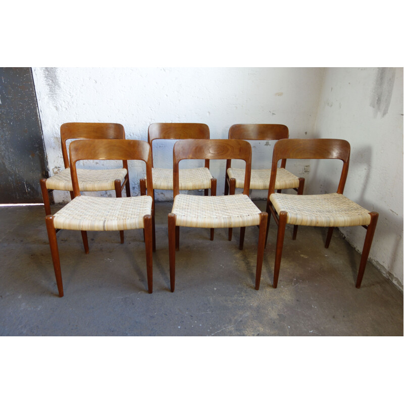 Set of 6 vintage Scandinavian O Niels Möller chairs 1960