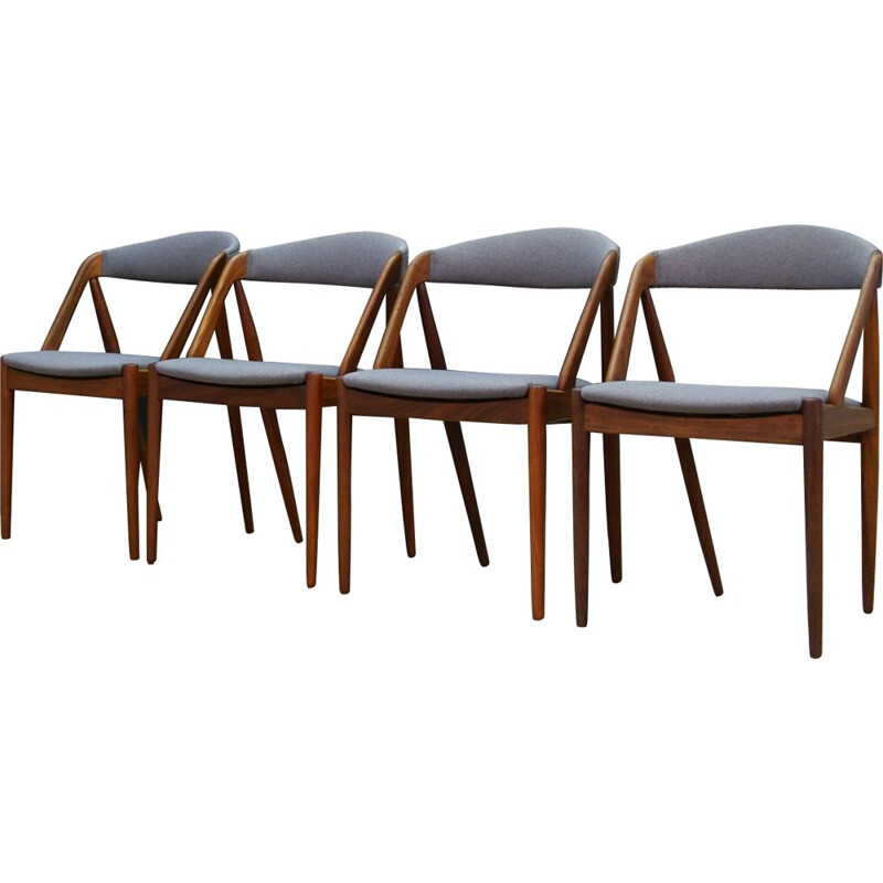 Set of 4 vintage Kristiansen scandinavian chairs 1970