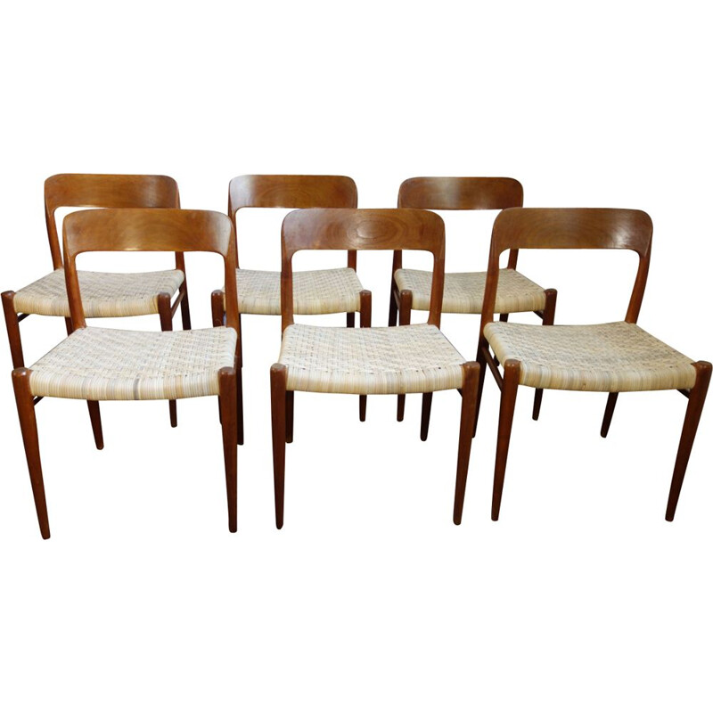 Set of 6 vintage Scandinavian O Niels Möller chairs 1960