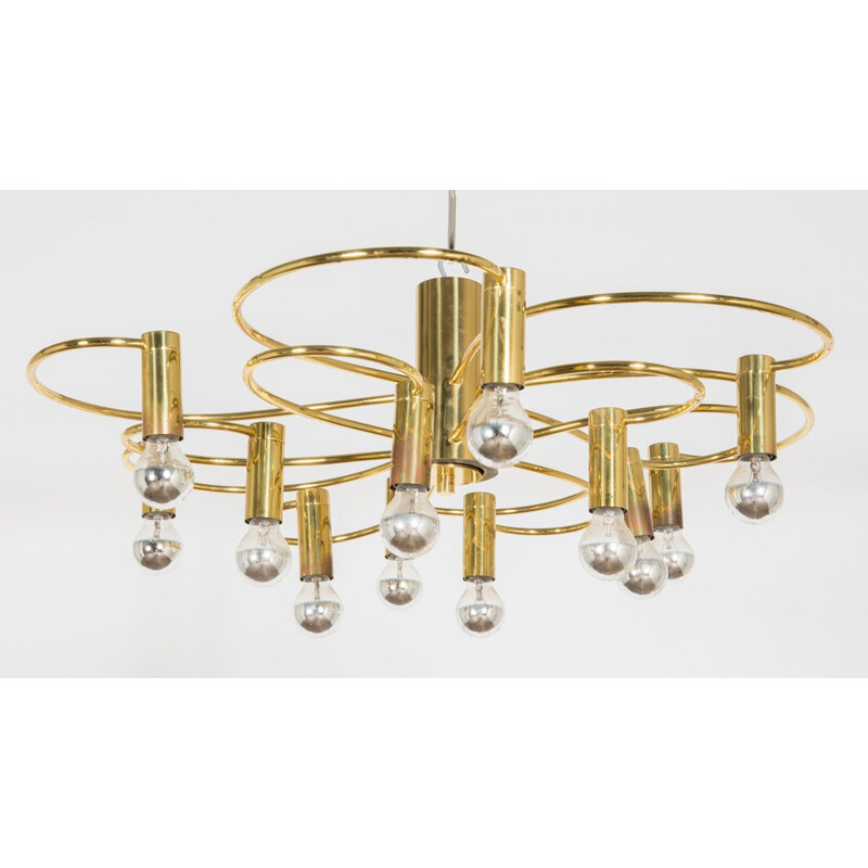 Vintage chandelier by Gaetano Sciolari for Boulanger