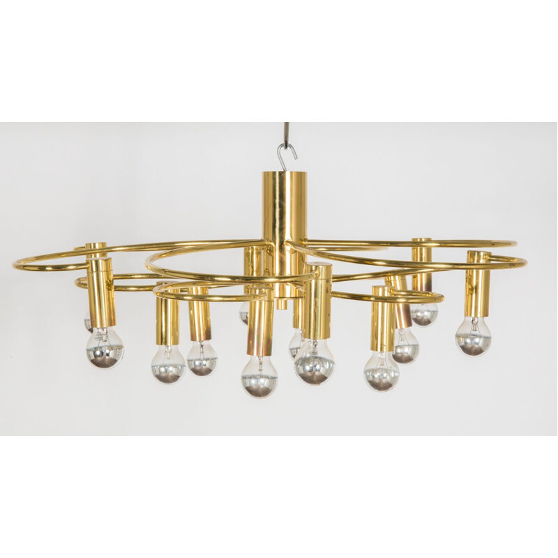 Vintage chandelier by Gaetano Sciolari for Boulanger